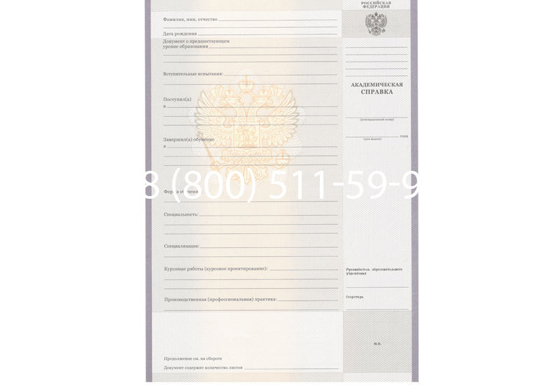 Купить Академическая справка образца 2010-2011 год для колледжа в Альметьевске Купить Академическая справка образца 2010-2011 год для колледжа в Альметьевске