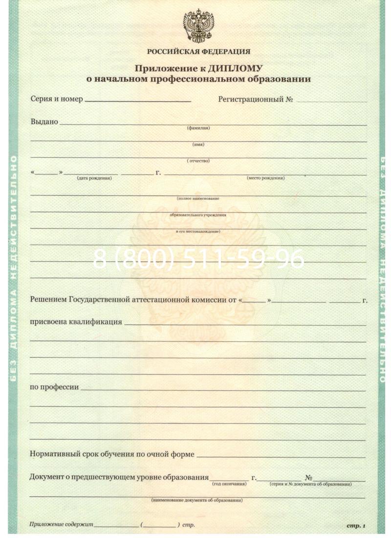 Заказать Диплом училища 2010 год в Альметьевске